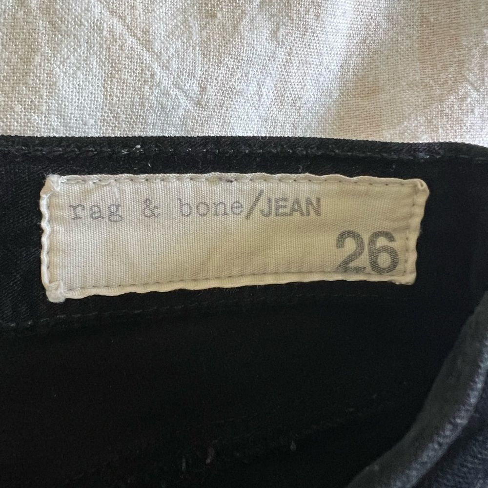 Rag & bone Velvet Black Jeggings Size 26 - Picture 5 of 9